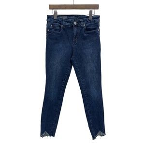 KUT from the Kloth Womens 6 Carlo Skinny High Rise Jeans Ankle Crop Dark Wash